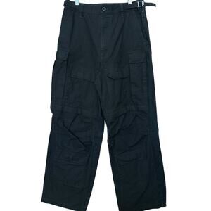 Balenciaga FW21 Hybrid Cargo Jeans Unifit size S Black Japanese Denim / Ripstop